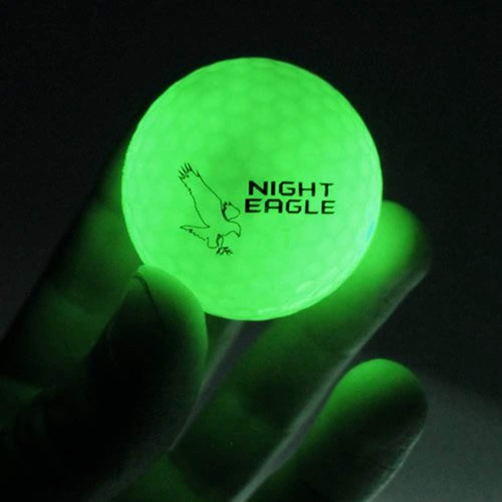 Light up LED Golf Balls (6 Ball Pack) - Professional Glowing Golf Balls with Internal LED Lights