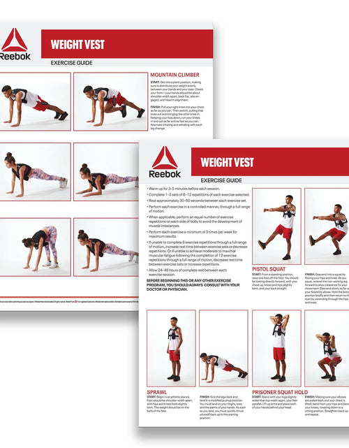Load image into Gallery viewer, Reebok Weighted Vest 12Lb, Adjustable Fit, Reflective Elements
