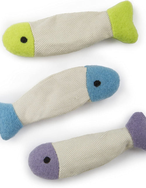 Load image into Gallery viewer, (3 Count) Fish Flop Crinkle Catnip Cat Toys - Multi Color, 3 Count
