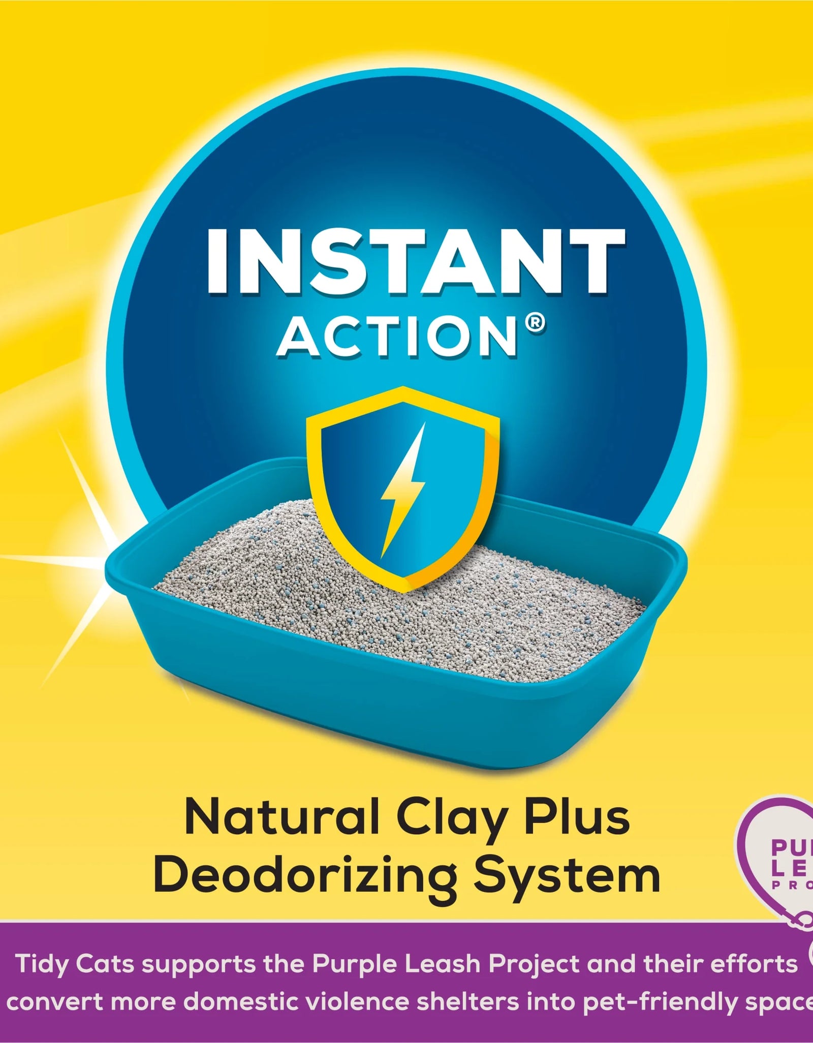 Purina  Instant Action Clumping Cat Litter, Natural, Low Dust, Odor Control, 20 Lb. Jug