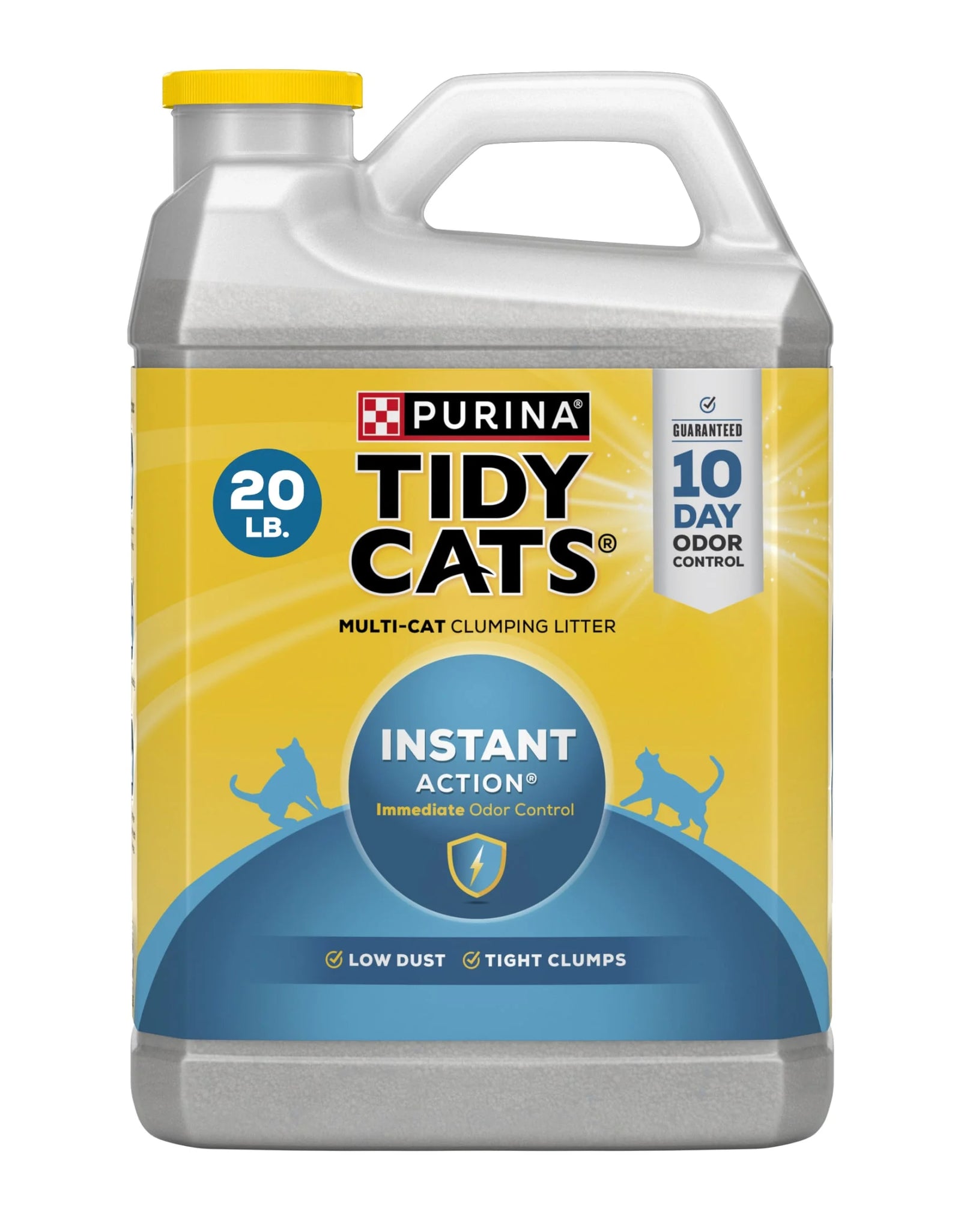 Purina  Instant Action Clumping Cat Litter, Natural, Low Dust, Odor Control, 20 Lb. Jug