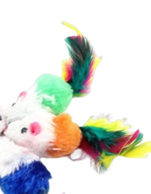 Load image into Gallery viewer, 5 Pieces Cat Interactive Toy Cat Plush Mice Toy for Cats and Kitten Training

